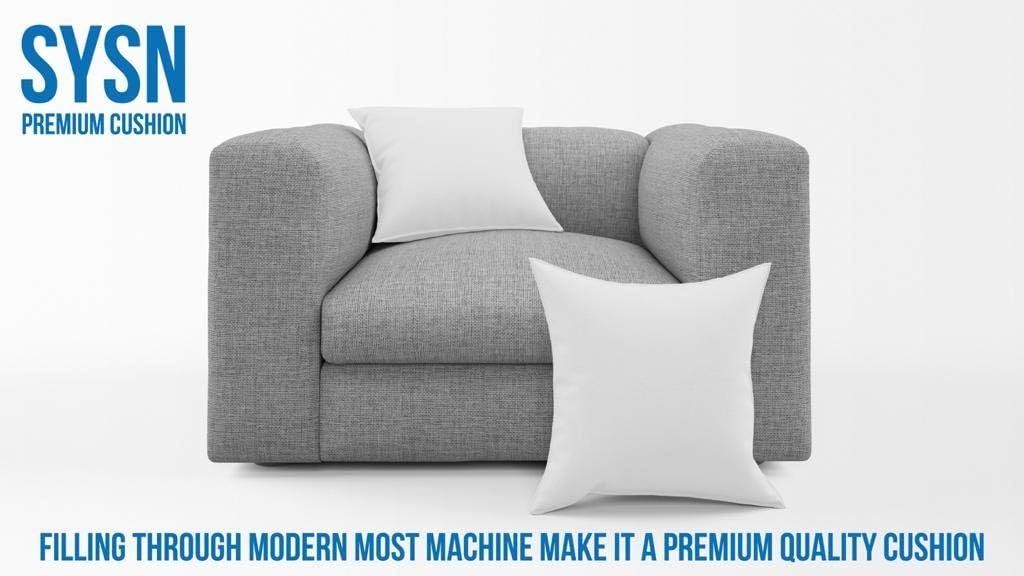 SYSN Furniture Inner Pads (Pack of 2) White Bounce Back Inserts of Standard 30x30 inches (76x76 cm) Size, Hollow Virgin Fibre Fillers For Decorative Scatters in Bed Sofa Outdoor with Stuffing 16"*16" - Image 2