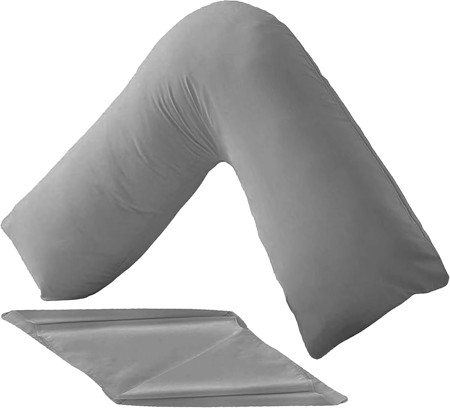 SYSN V Shaped Luxury Support Pillow Black Orthopedic Maternity Extra Filled For Neck And Back Support With Cushion - Image 3
