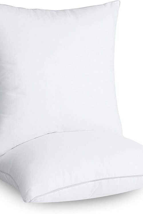 SYSN Furniture Inner Pads (Pack of 2) White Bounce Back Inserts of Standard 30×30 inches (76×76 cm) Size, Hollow Virgin Fibre Fillers For Decorative Scatters in Bed Sofa Outdoor with Stuffing 16″*16″
