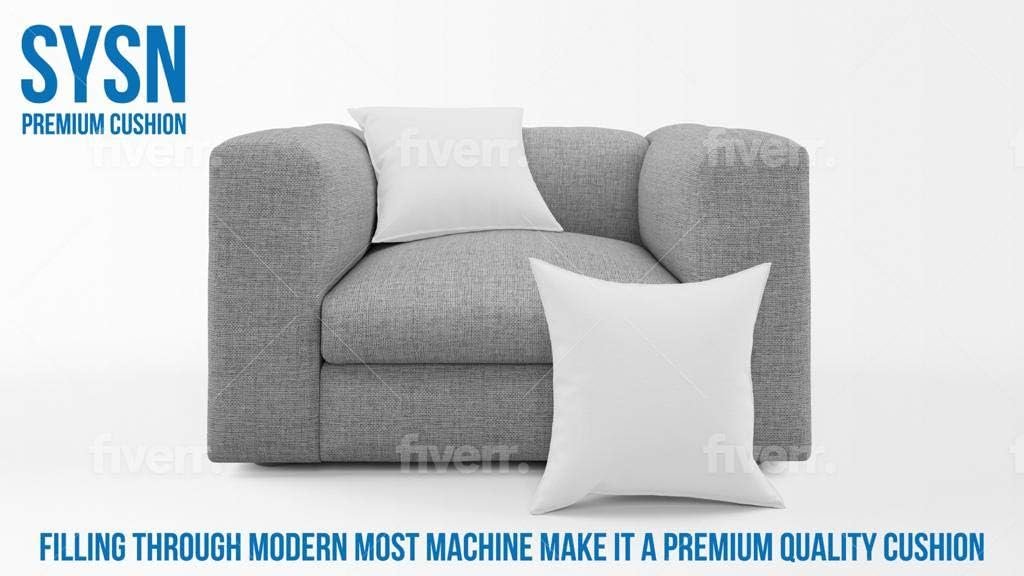 SYSN Cushion Inner Pads (Pack of 4) White Bounce Back 18x18 Cushion Inserts (45x45 cm) - Hollow Virgin Fiber Fillers For Decorative Scatters in Bed Sofa Outdoor with Stuffing - Image 9