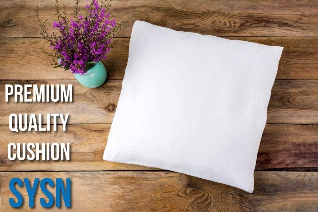 SYSN Furniture Inner Pads (Pack of 2) White Bounce Back Inserts of Standard 30x30 inches (76x76 cm) Size, Hollow Virgin Fibre Fillers For Decorative Scatters in Bed Sofa Outdoor with Stuffing 16"*16" - Image 7