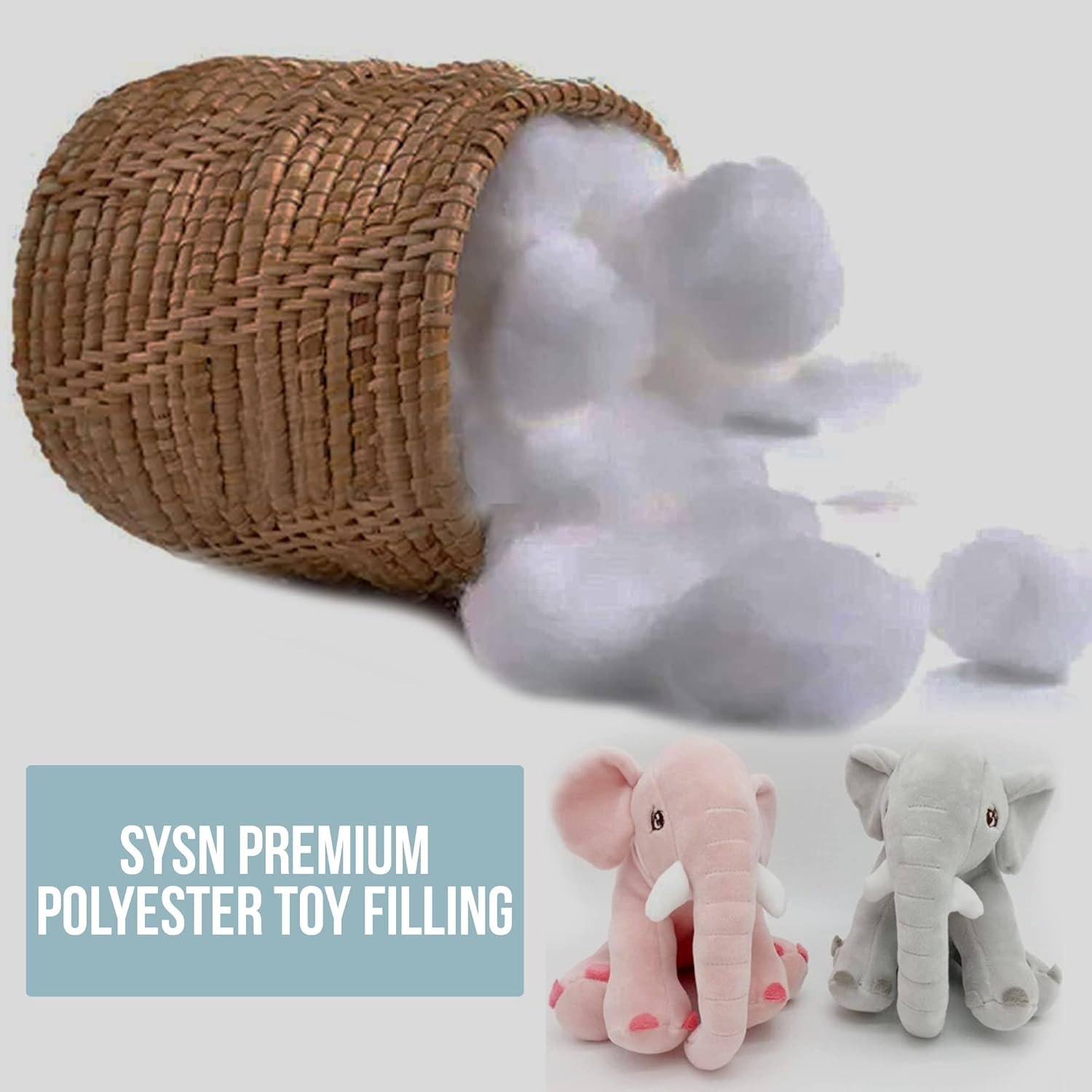 SYSN Virgin Hollow Fibre White Stuffing Polyester Fillings For Cushions Pellow Toys Teddy Bear Dog Bed (500.00, Grams) - Image 6